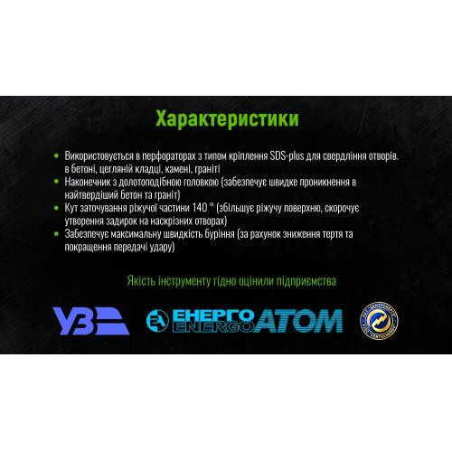 Бур по бетону SDS-plus S4 22x800мм Alloid Одесса - изображение 4