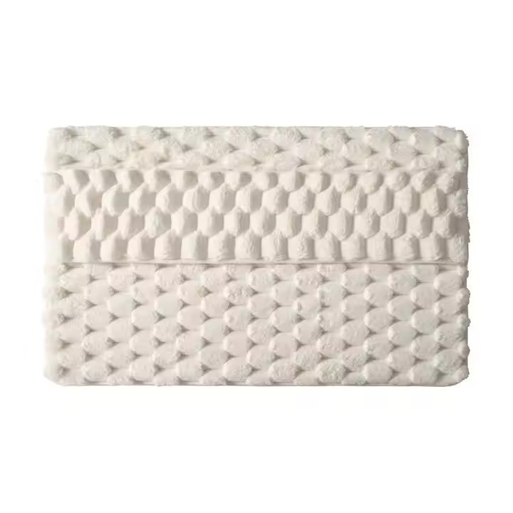 Коврик для ванной и душа коврик с накладкой для ног в ванную комнату,фланелевый,атискользящий 40х60 см,белый Каменец-Подольский - изображение 2