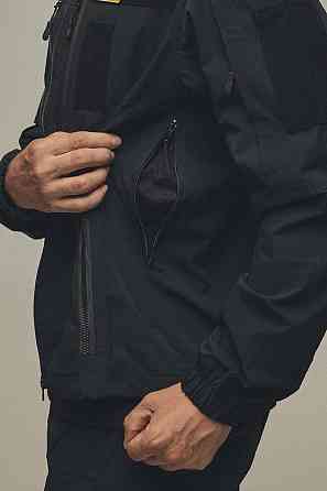 Армійська чоловіча демісезонна куртка чорна 4Wstretch , водонепроникна тактична куртка чорна Львів