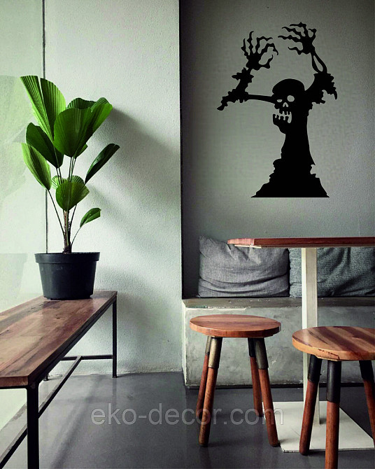 Декоративне настінне Панно «Зомбі», Декор на стіну 90*62 см, Чорний Київ - фото 7