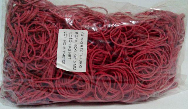 Фиксирующая Резинка  №40 ( красная )*1,5мм  1 кг 