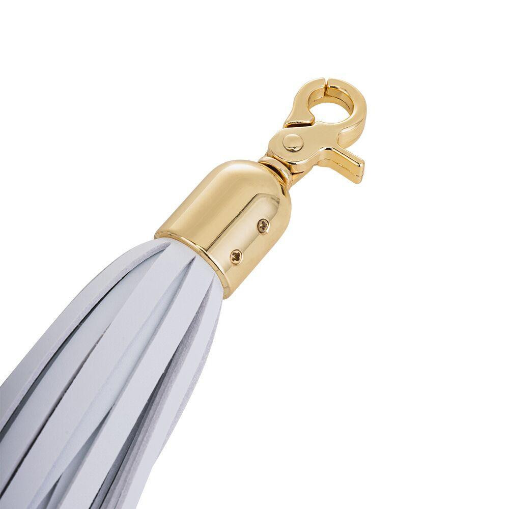 Металева анальна пробка Хвіст поні LOCKINK SEVANDA White Pony-Tail Anal Pear-shape Plug Sex Aura Київ - фото 4