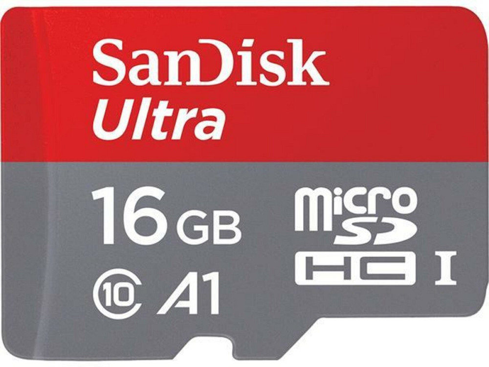 microSDHC (UHS-1) SanDisk Ultra A1 16Gb class 10  (98Mb/s, 653x) (adapter SD) Киев - изображение 1