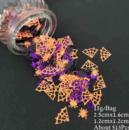 Конфетти на Хэллоуин Паутина и пауки 15 г разноцветный Киев