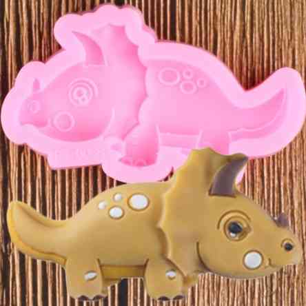 Молд силиконовый Динозавр 42 на 77 мм розовый Киев