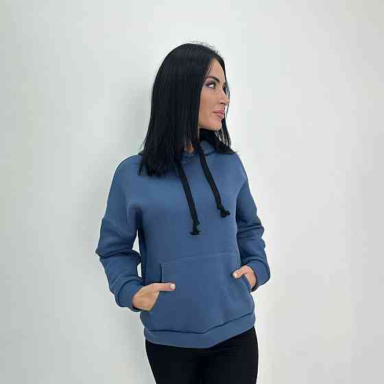 Жіночий теплий худі з капюшоном "Basic" Турція оптом | Норма і батал Джинс, 50-52 Київ