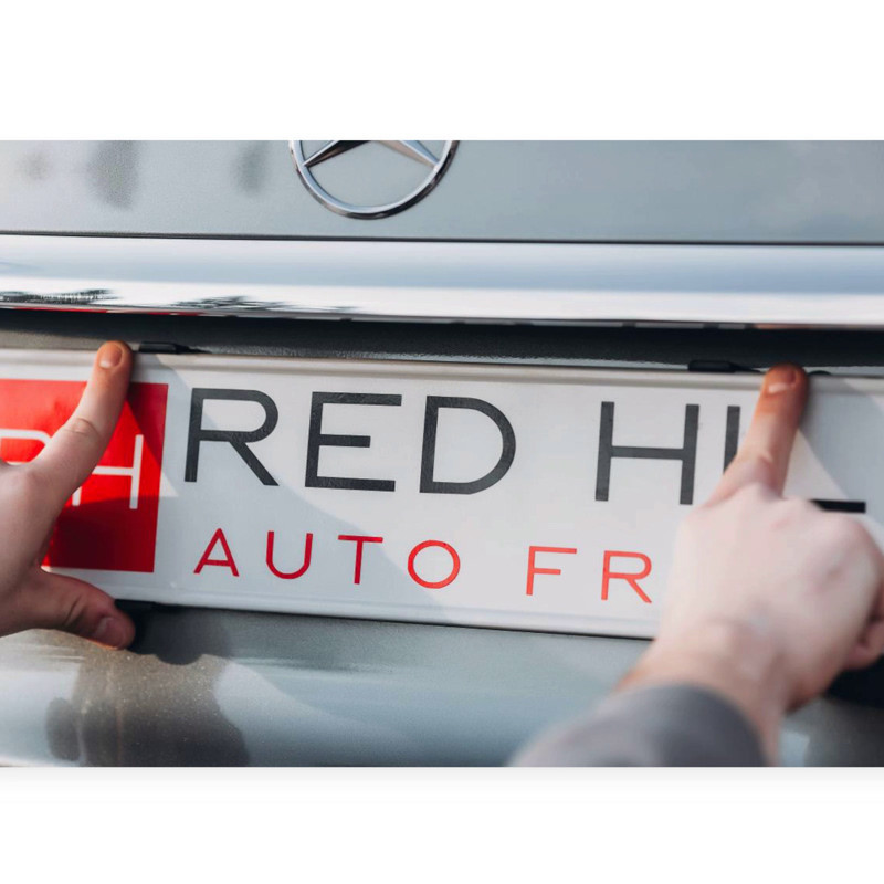 Рамка под номер, безрамочная (4 крепления под 2 номера) red hill черная Мукачево - изображение 3