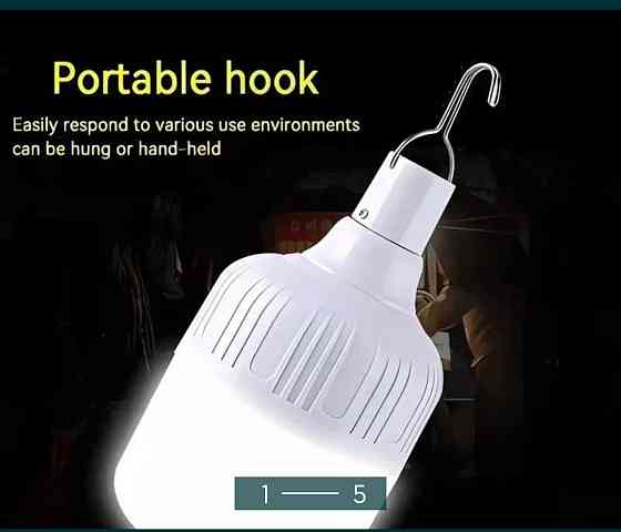 Підвісна LED-лампа, світильник з акумулятором.Фонарик 100 Вт. Київ