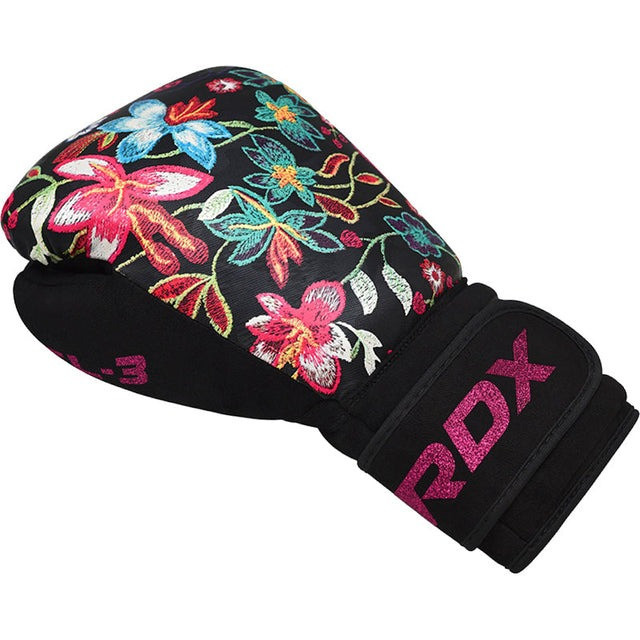 Боксерські рукавиці RDX FL-3 FLORAL BLACK-8 унцій (капа в комплекті) Каменское - изображение 4
