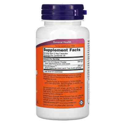 Вітамінно-мінеральний комплекс Now Foods Бета-Глюкани з ImmunEnhancer посиленої дії, 250 Мг, 60 Вег (NOW-03033) Вінниця