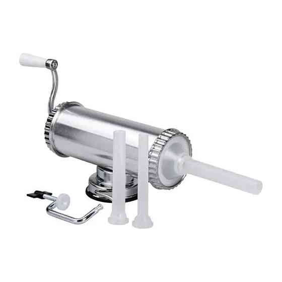 Yiwu Шприц для ковбаси ручний 8×25 см горизонтальний ковбасний шприц 1,5 л для фаршу 3 насадки Киев