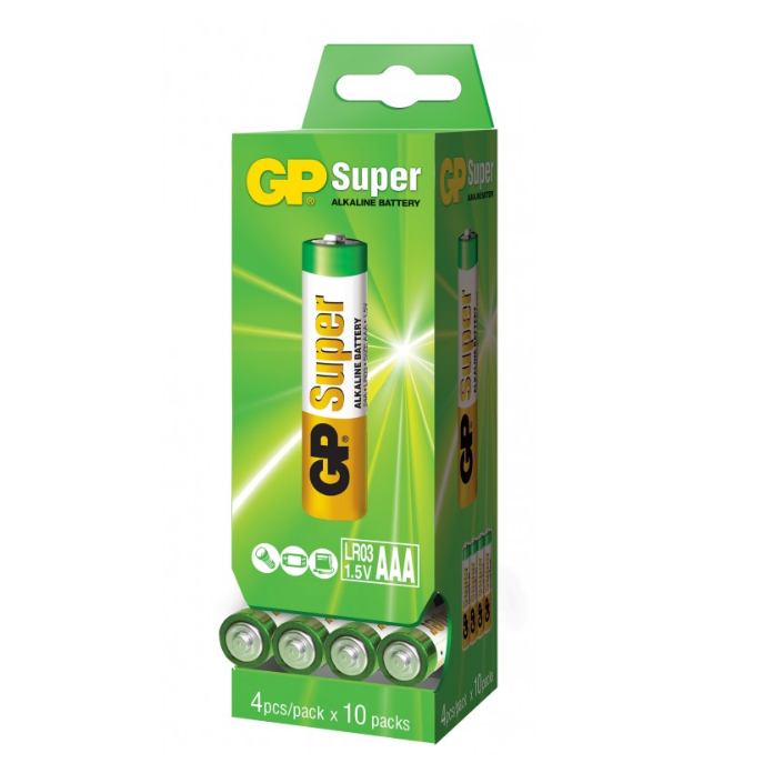 Батарейка лужна ААА/LR03 (пл-4шт) GP Super Житомир - изображение 1