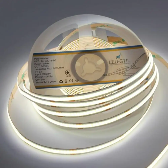 LED-STIL Світлодіодна стрічка LED-STIL 5000K 10 Вт/м COB 320 діодів IP33 24 Вольта 1000 Lm нейт Коломия