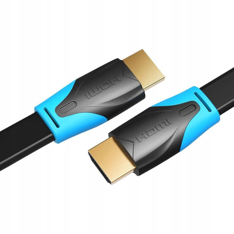 Плоский HDMI-кабель Vention 1.5 м черный Киев - изображение 1