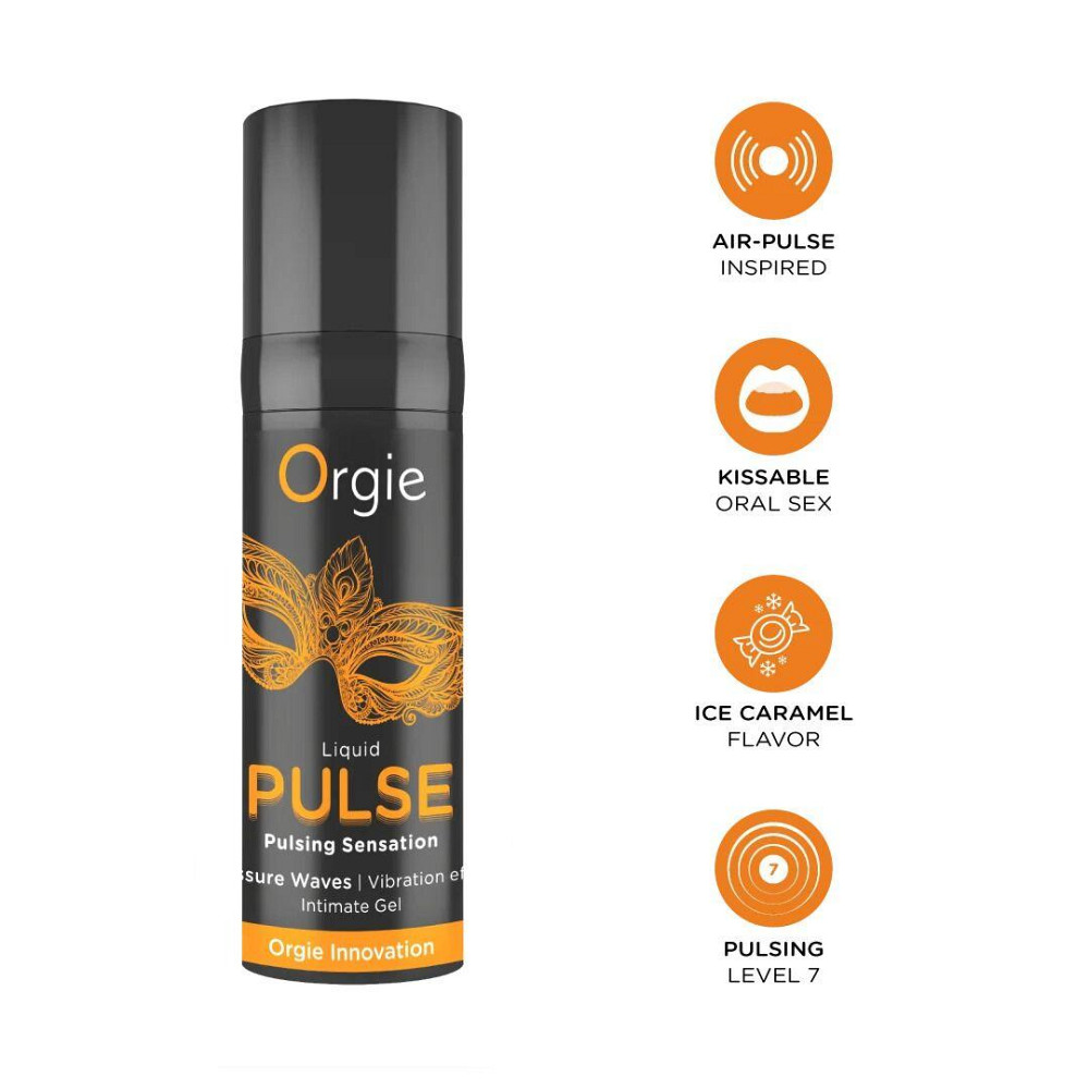 Смоктайзер для клитора Orgie Liquid Pulse 15 мл, вкус Ice Caramel, гель с эффектом посасывания Sex Aura Киев - изображение 2