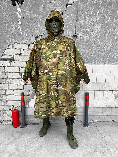 Дощовик пончо мультикам плащ-намет тент накидка укриття водонепроникний Одеса - фото 2