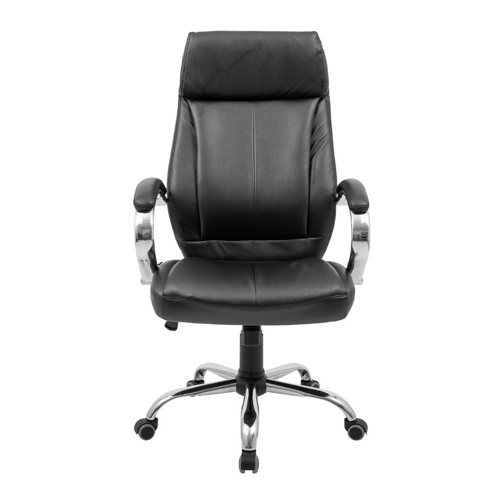 Офісне Крісло Керівника MontrealDesign М1 Tilt Хром Чорний Київ - фото 2