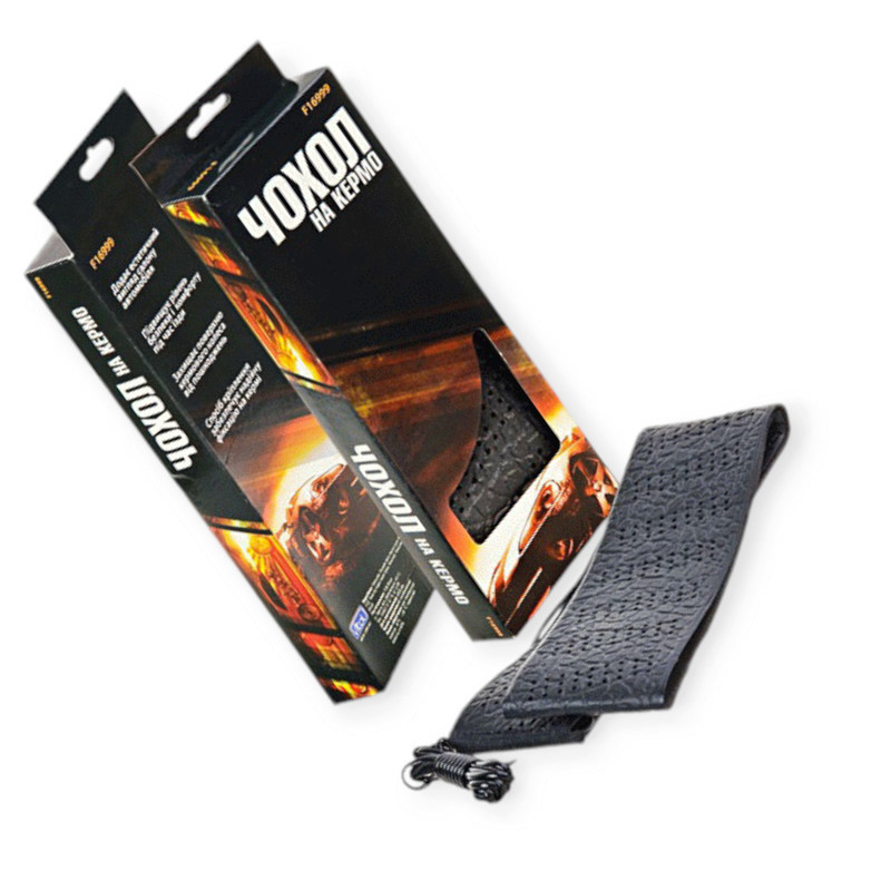 Оплетка xl кожзам (41 - 43 см) черная перфор. руля Мукачево - изображение 1