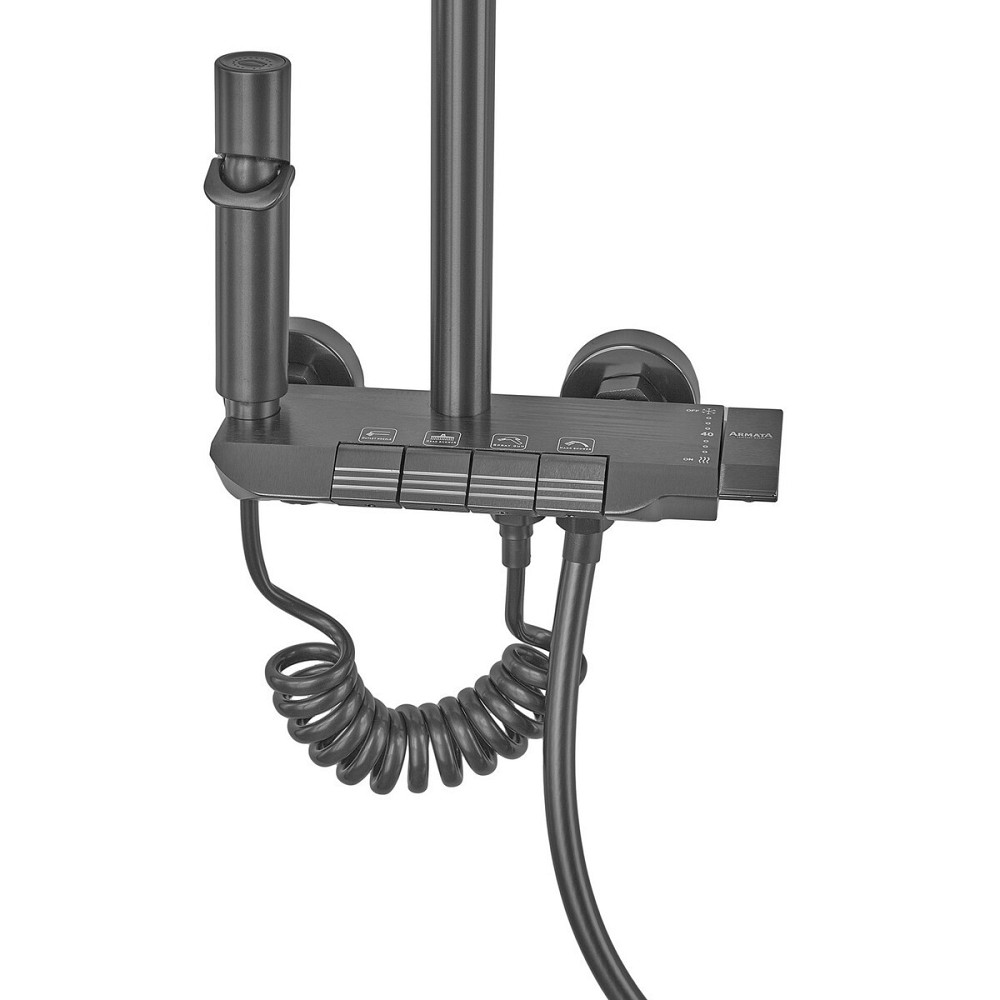 Душова колона Armata BCS-009-J Graphite з кнопковим змішувачем, 4 режими (CH650) Харків - фото 10