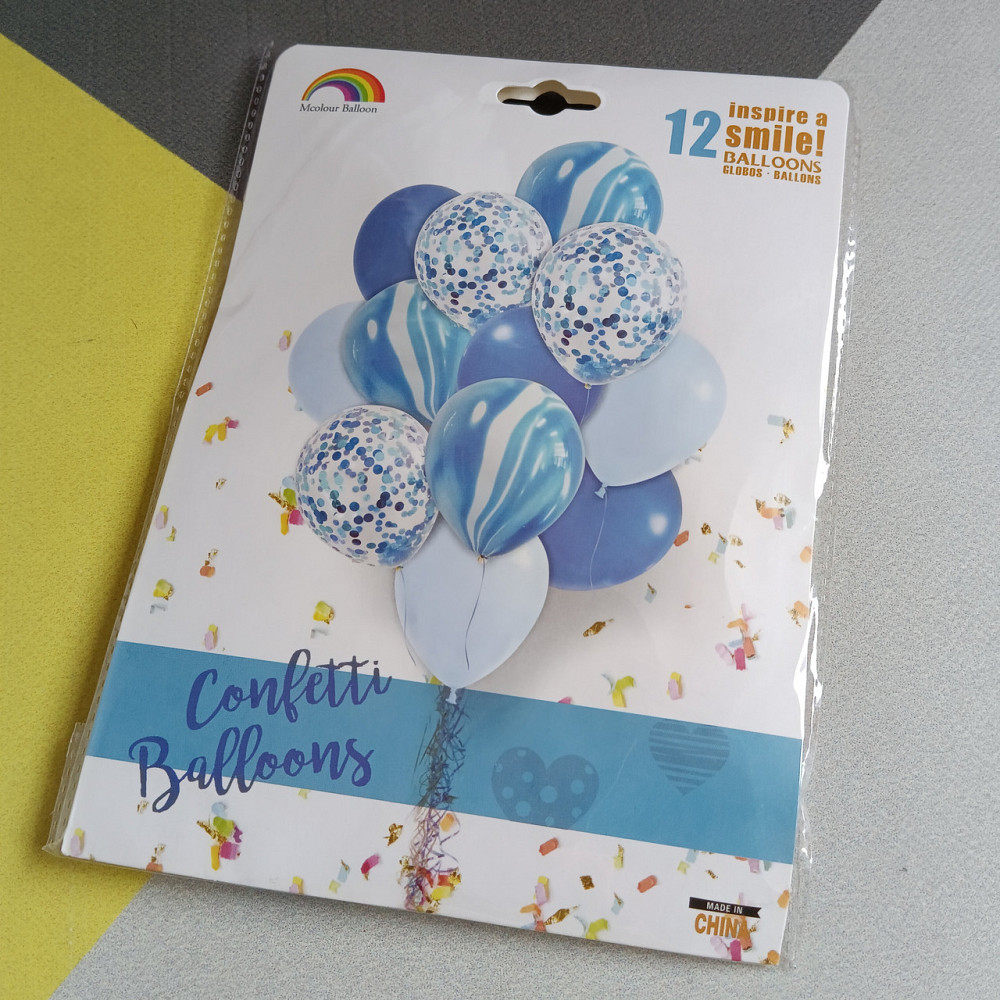 Набор шариков 12шт синий агат для фотозоны Киев - изображение 1