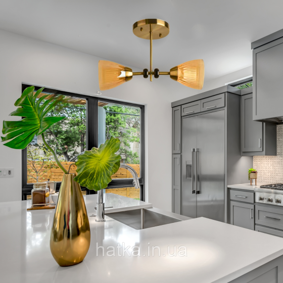 Люстра стельова Sirius Л 8083/2А на 2 плафони Київ