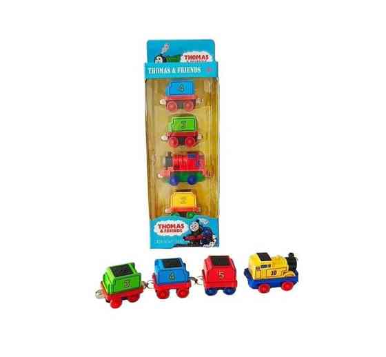 Набір паровозиків на магнітах 1 локомотив 3 вагончики Thomas & Friends Томас (Q 186-99 C) Чернігів