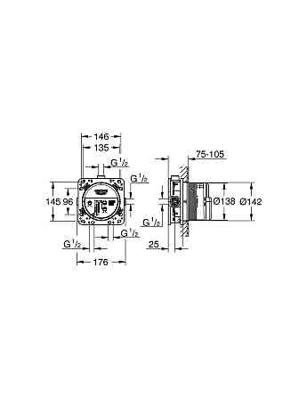 Універсальна вбудована частина Grohe Rapido SmartBox   ( 35604000 ) 33176 Харків