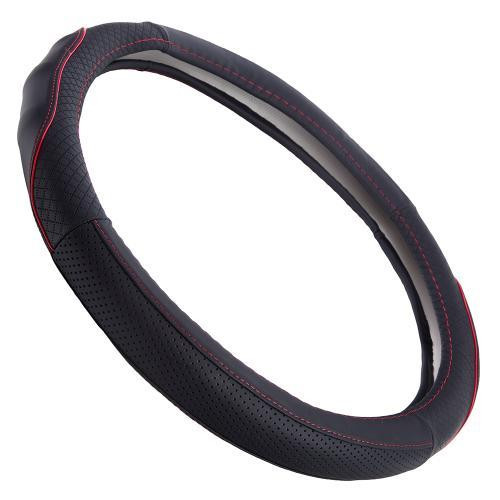 Чохол керма VLOD-L282 чорн-червоний M з перфорованої шкіри з боковими вставками Харків - фото 2