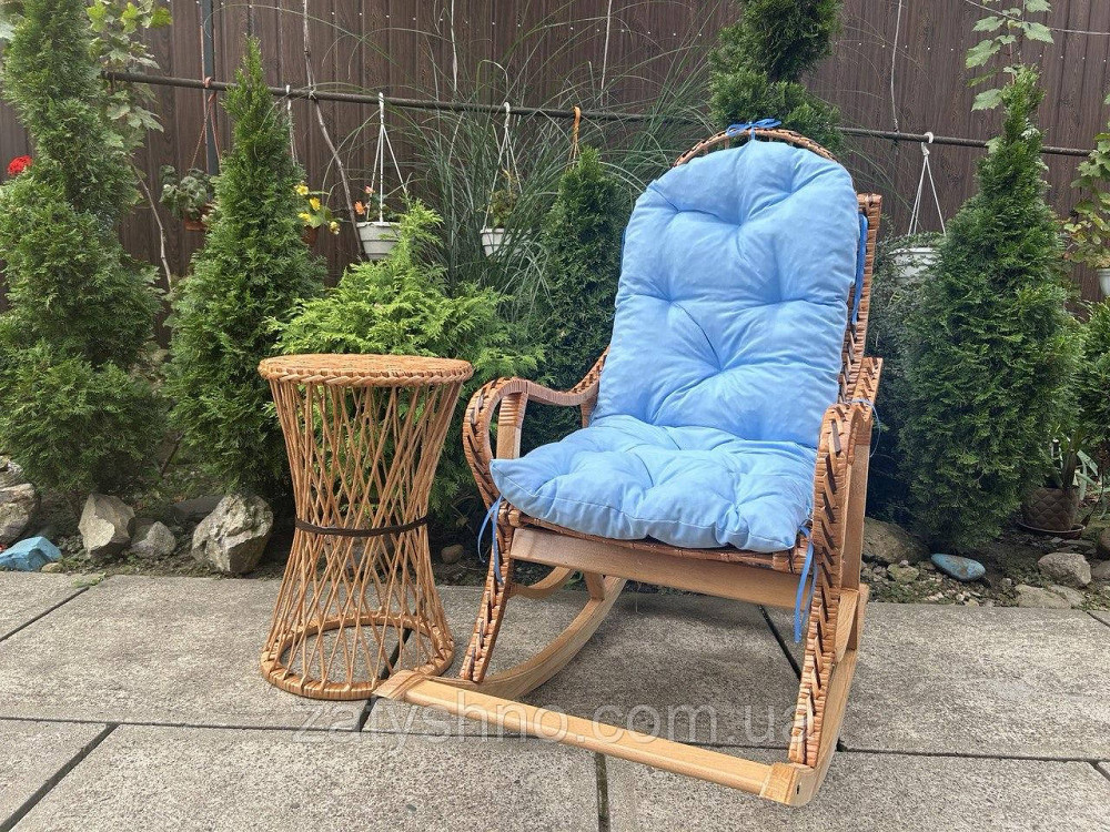Меблі плетені з лози з гойдалкою та столом Київ - фото 2