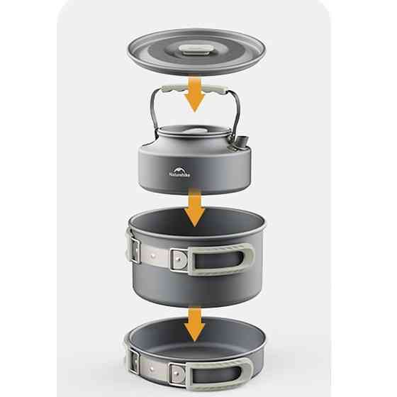 Каструля Naturehike CNK2450CF010, 1.7 л, алюміній Київ