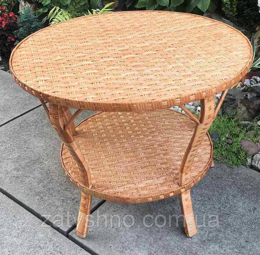 Круглый стол  из лозы с подставкой Киев - изображение 3