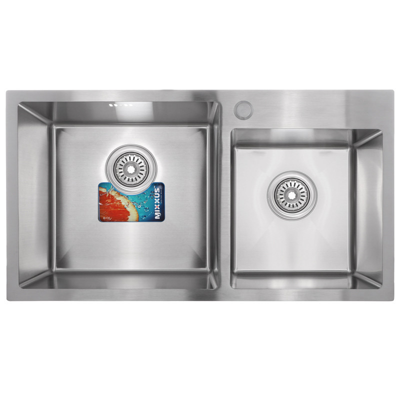 Набір Mixxus SET-7843D-220x1.0-Satin (мийка + змішувач + диспенсер + сушка для посуду) (MX0583) Київ - фото 5