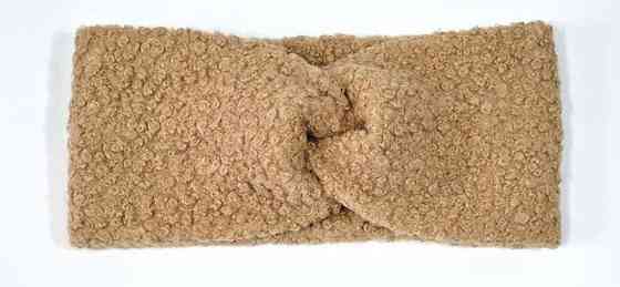 Пов'язка тепла букле світло-коричнева Київ