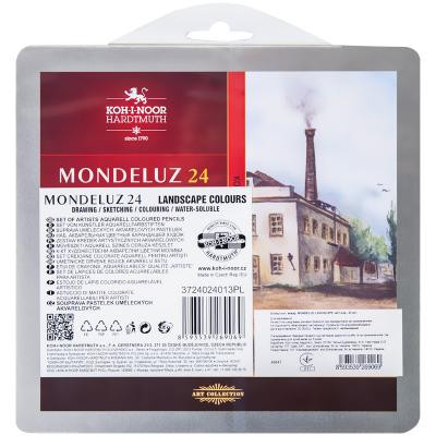 Карандаши цветные Koh-i-Noor Mondeluz Landscape акварел. метал. пенал 24 цветов (3724024013) Винница - изображение 5