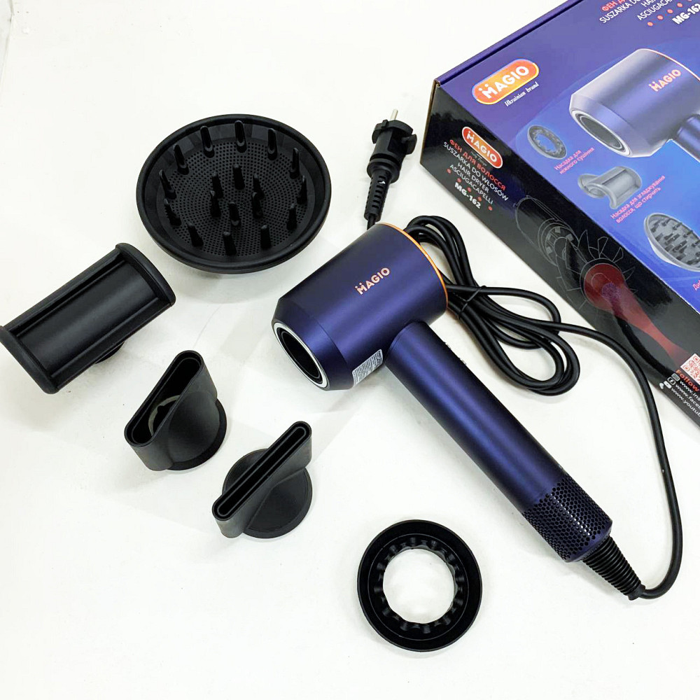 Дорожній фен для волосся MAGIO MG-162 1500 Вт, Фен для дому та салону дорожній укладання VX-20 Київ - фото 2