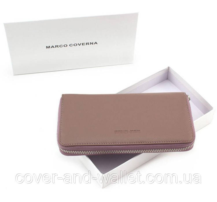 Жіночий шкіряний гаманець на блискавці світло рожевий Marco Coverna MC 7003 Київ - фото 3