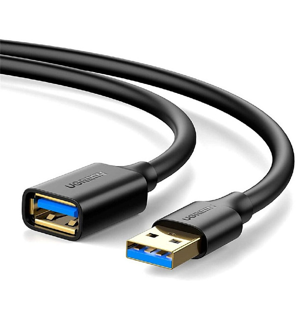 Подовжувач UGREEN US129 USB 3.0 Extension Male Cable 1m (Black) (UGR-10368) Київ - фото 1
