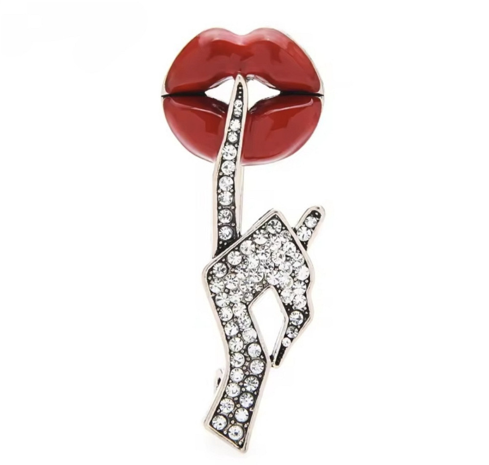 Брошка "Червоні губки" №2 Сміла - фото 1