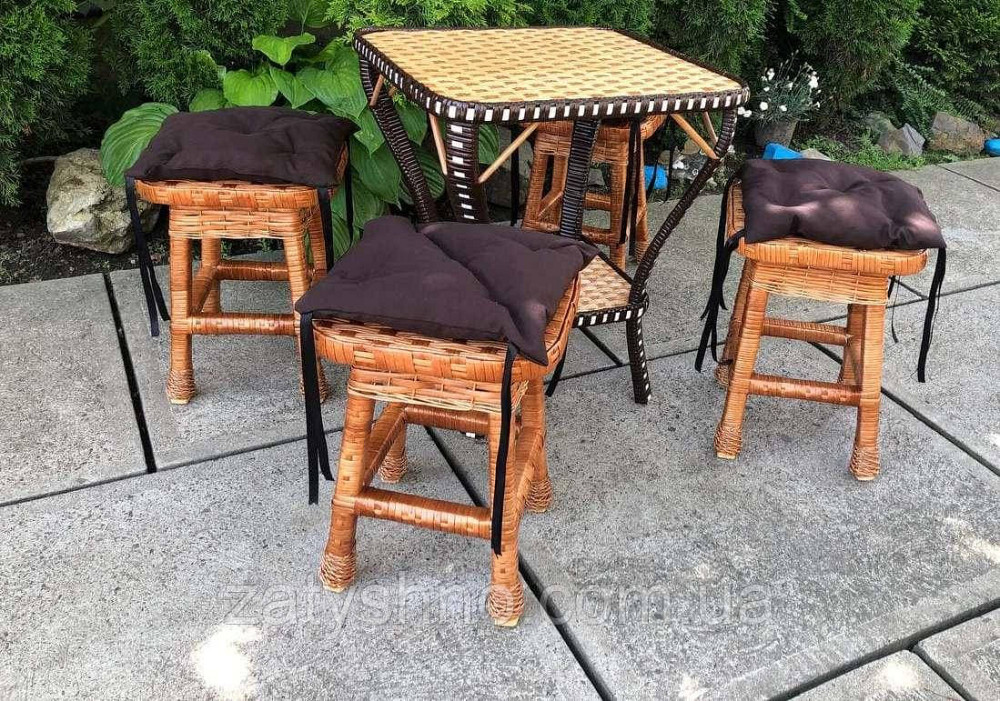 Набор мебели из лозы с табуретками Киев - изображение 9