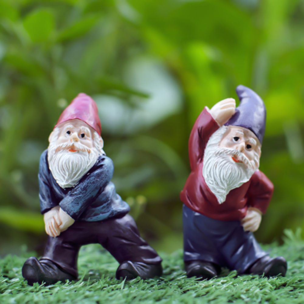 Фигурка Фитнес-гном 4.8 х 4.5 см для мини-сада Полистоун Червоний Одесса - изображение 3