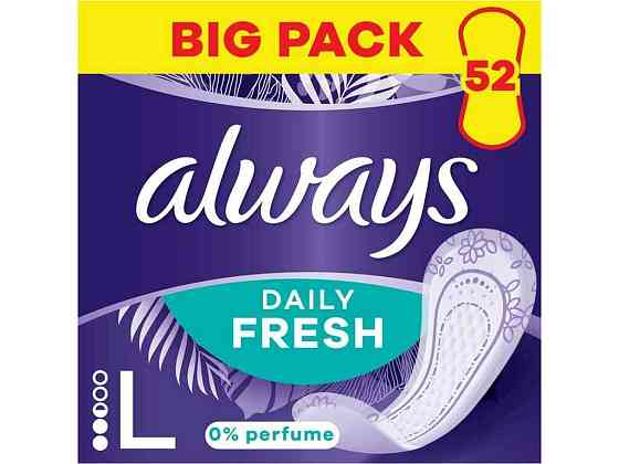 Щоденні гігієнічні прокладки 52шт Daily Fresh Long Trio Без запаху ТМ ALWAYS Київ