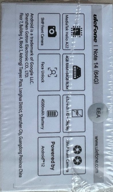 Телефон: Ulefone Note 14 64Gb. Київ - фото 1