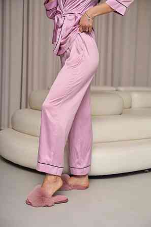 Піжама жіноча шовкова зі штанами Темно-рожевий ч/к XS/S Харків