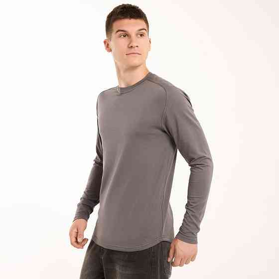 Темно-серый мужской лонгслив Pobedov Dune. Темная серая мужская кофта весна/осень Киев