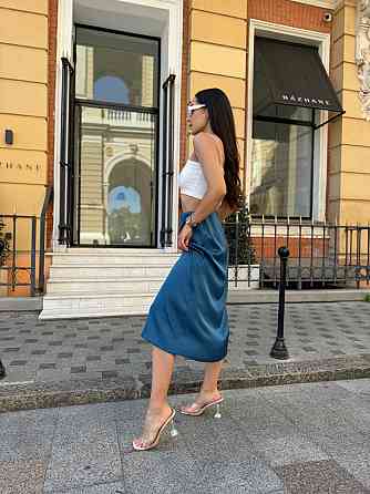 Жіноча шовкова спідниця Silk 46-48, Морська хвиля Київ