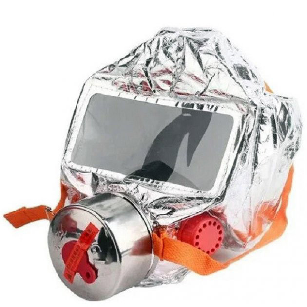 Маска противогаз из алюминиевой фольги, панорамный противогаз Fire mask защита головы от радиации IH-81 Львов - изображение 7