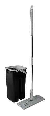Набір "Елегант" швабра-полотер, телескопічна ручка, мікрофібра + відро з віджимом 8л Харків