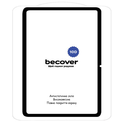 Стекло защитное BeCover 10D Xiaomi Pad 6S Pro 12.4" Black (710968) Винница - изображение 2