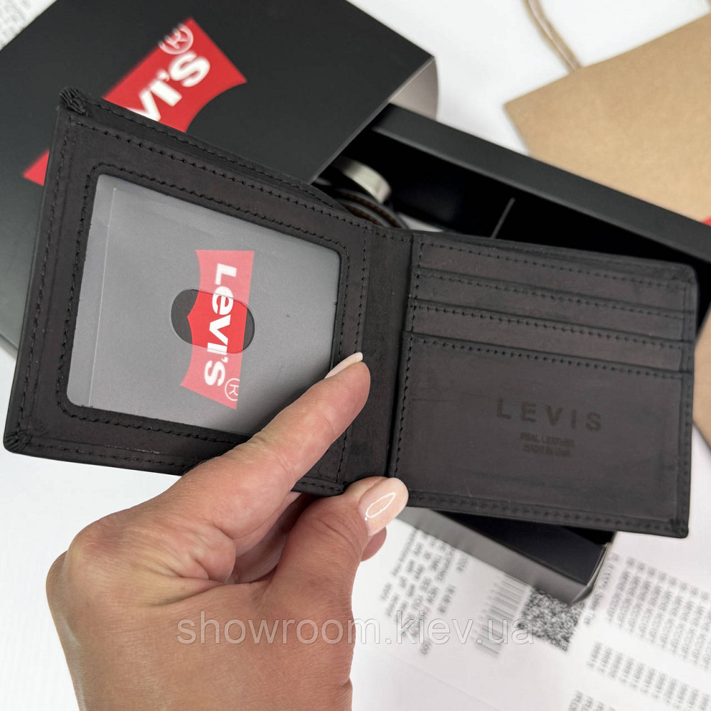 Мужской подарочный набор кошелек и ремень Levis (519) Киев - изображение 8