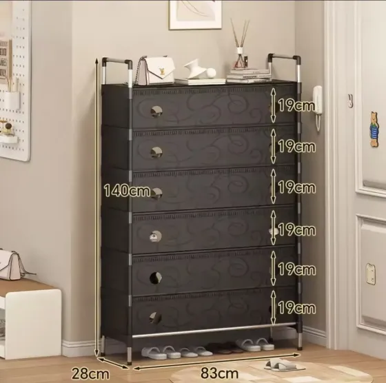 Полка для обуви SKLM-31-LT6205 черная 4 полки Коломия